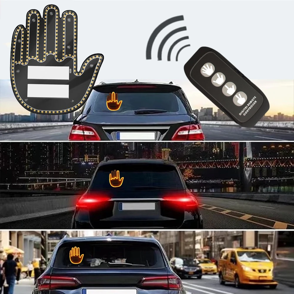 Middle-Finger-Car-Light-LED-Car-Hand-LED-Car-Finger-Up-Give-The-Love-Bird-Wave